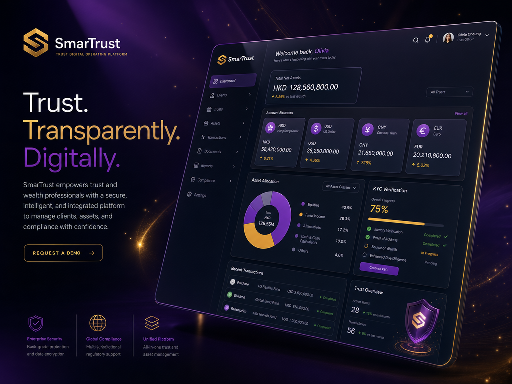 SmarTrust 信托數字化運營平台介面